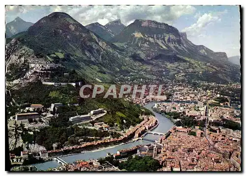 Cartes postales moderne Grenoble Isere Ville olympique vue aerienne le vieux Grenoble la Tronche la bastille le Saint Ey