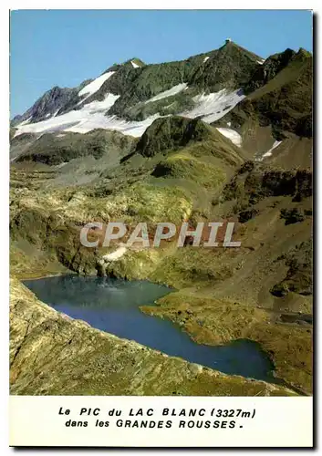 Moderne Karte Montagnes de L'Oisans Massif des Grandes Rousses Le Pic du Lac Blanc