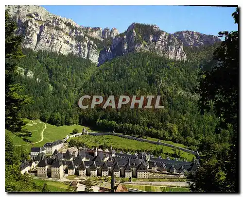 Moderne Karte Les Alpes touristiques Couvent de la Grande Chartreuse Vue generale