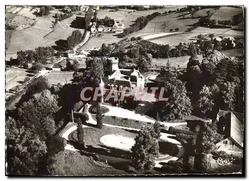 Moderne Karte Faverges de la Tour Isere Vue aerienne le Chateau