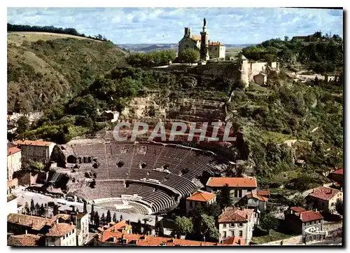 Cartes postales moderne Vienne isere Vue aerienne le theatre antique et N D de Pipet