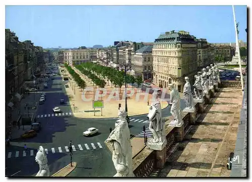 Cartes postales moderne Couleurs et lumiere de France Bordeaux Gironde les Allees de Tourny prises de la Terrasse du Gra