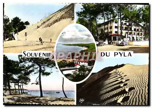 Moderne Karte Pyla De G a D Ascension de la Grande Dune Hotel Haliza Vue de la Corniche Place Daniel Meller la