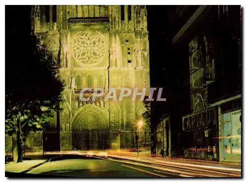 Cartes postales moderne Bordeaux Gironde la Cathedrale Saint Andre illuminee