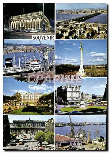 Cartes postales moderne Bordeaux Gironde le Grand Theatre le Port les Jardins de l'Hotel de Ville l'Hotel de Ville le Po