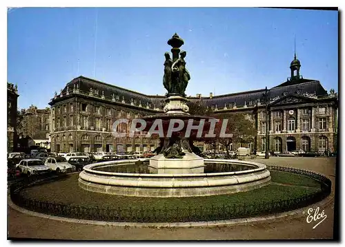 Cartes postales moderne Bordeaux Gironde la Place de la Bourse et la Fontaine des Trois Graces