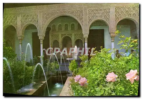 Moderne Karte Granada Generalife Cour des Jets d'eau