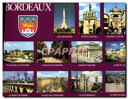 Cartes postales moderne Bordeaux Gironde Panorama