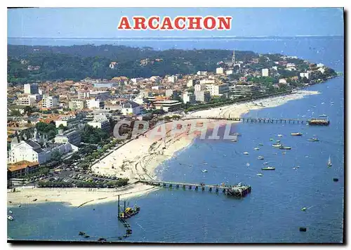 Moderne Karte Bassin d'Arcachon Gironde Arcachon Vue generale