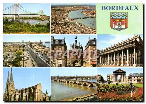 Cartes postales moderne Couleurs et Lumiere de France Bordeaux Gironde le Grand Pont suspendu vue generale avec la Garon