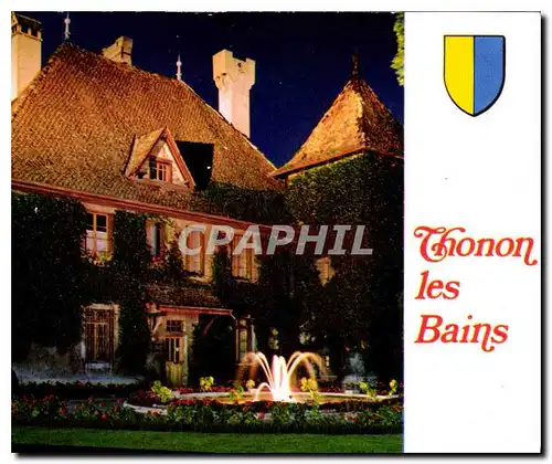Cartes postales moderne Thonon les Bains The Savole Le chateau de Sonnaz la nuit