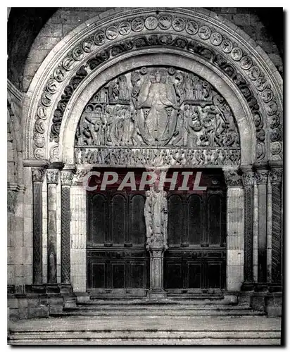Moderne Karte Cathedrale de'Autun Portail