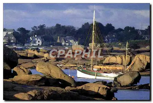 Moderne Karte La Bretagne Bateau