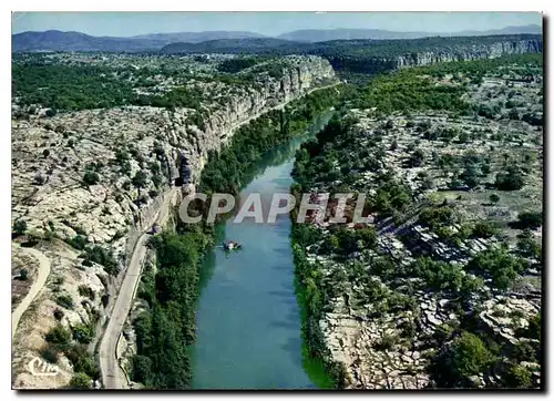 Moderne Karte L'Ardeche Touristique Vue aerienne Les defiles de Roums