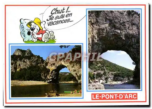 Cartes postales moderne Payages du Vivarais Les Gorges de l'Ardeche Le Pont d'Arc