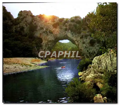 Moderne Karte Les Gorges de l'Ardeche Jeux de lumieres au Pont d'Arc une des merveilles de l'Ardeche