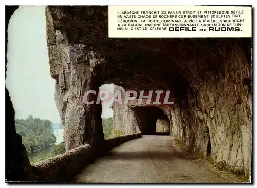 Moderne Karte Les Gorges de l'Ardeche Le Defile de Roums