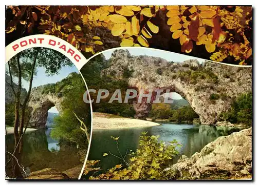 Moderne Karte Les Gorges de l'Ardeche Le Pont d'Arc