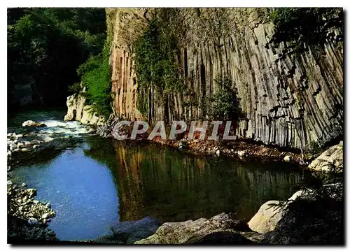 Moderne Karte L'Ardeche Pittoresque Les coulees basaltiques du Vivarais les plus belles d'Europe