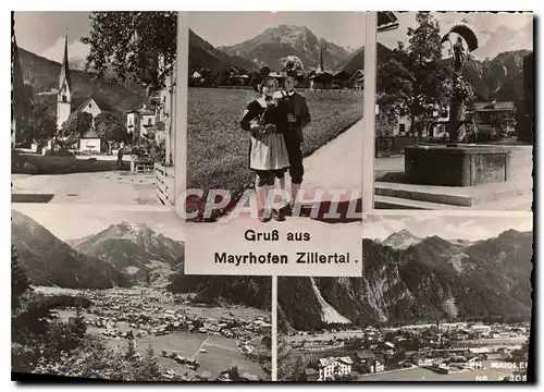 Moderne Karte Gruss aus Maryhofen Zillertal