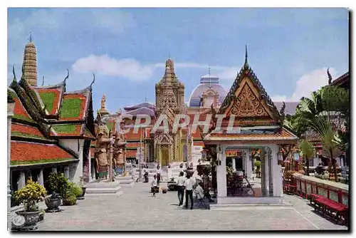 Moderne Karte Inside the Emerald Buddha Temple Bangkok Thailand