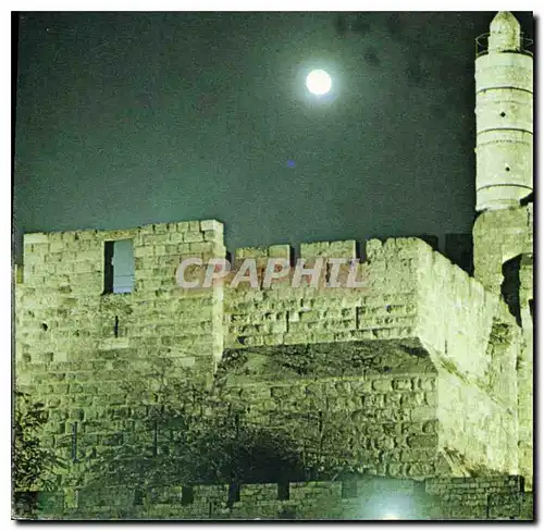 Cartes postales moderne Jerusalem La Citadelle la nuit