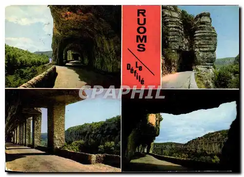 Moderne Karte Les Gorges de l'Ardeche Le Defile de Roums