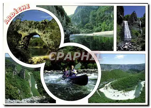 Cartes postales moderne Gorges de l'Ardeche avec le Pont d'Arc