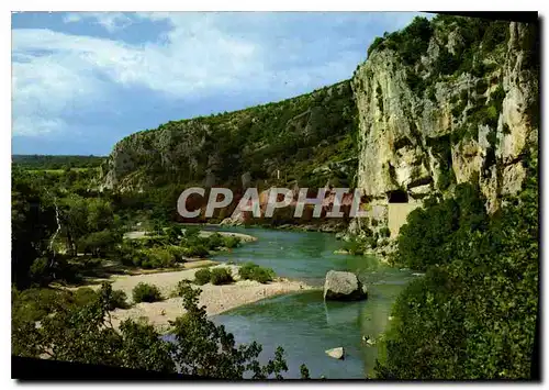 Moderne Karte Les Gorges de l'Ardeche La Route du Pont d'Arc a Vallon