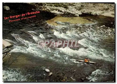 Cartes postales moderne Les Gorges de l'Ardeche Passage d'un rapide