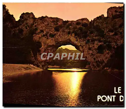 Moderne Karte Les Gorges de l'Ardeche Le Pont d'Arc Contre jour