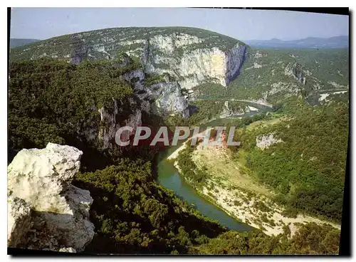 Cartes postales moderne Les Gorges de l'Ardeche Le Pas de Mousse vu du Belvedere du Serre de Tourre