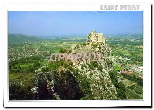 Moderne Karte Images de France Ardeche Saint Peray Les ruines du chateau de Crussel