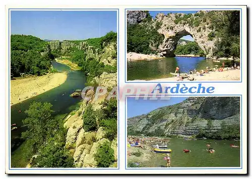 Moderne Karte Gorges de l'Ardeche avec le Pont D'Arc