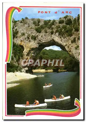 Cartes postales moderne Descent des Gorges de l'Ardeche Location de Canoes Kayaks
