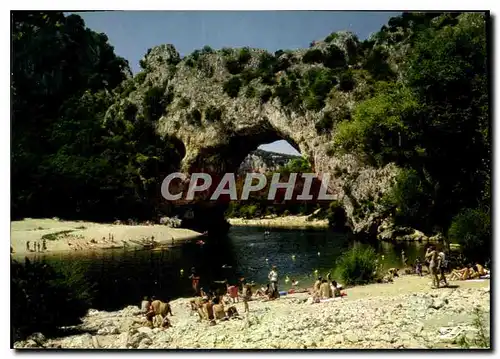 Moderne Karte Gorges de l'Ardeche Le Pont d'Arc merveille naturelle