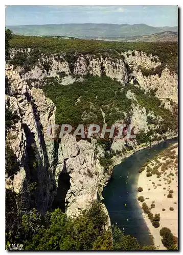 Moderne Karte Ardeche Pittoresque Route touristique des gorges de l'ardeche