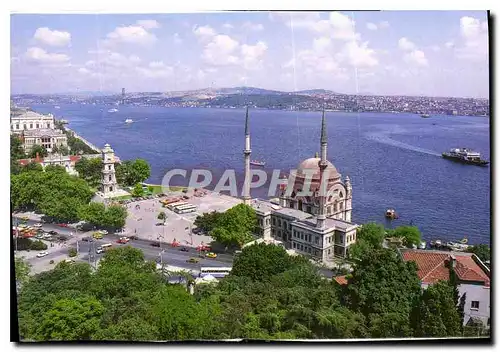 Moderne Karte Istanbul Turkiye Dolmabace Sarayi Saat Kulesi ve Camii