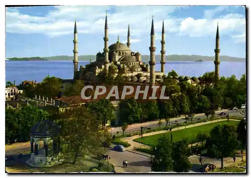 Moderne Karte Sultan Ahmet Camii ve civari Istanbul Turkey