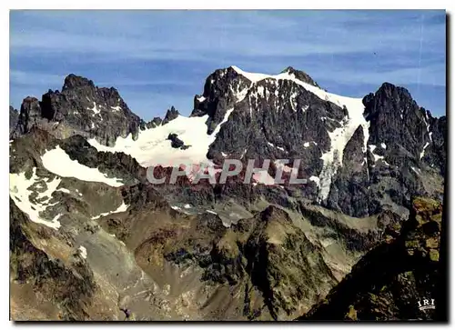 Cartes postales moderne En Oisans De Gad le pic sans Nom le col du Pelvoux le Pelvoux le couloir Coolidge et le Petit Pe