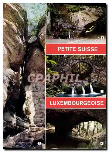 Moderne Karte Petite Suisse Luxembourgeoise