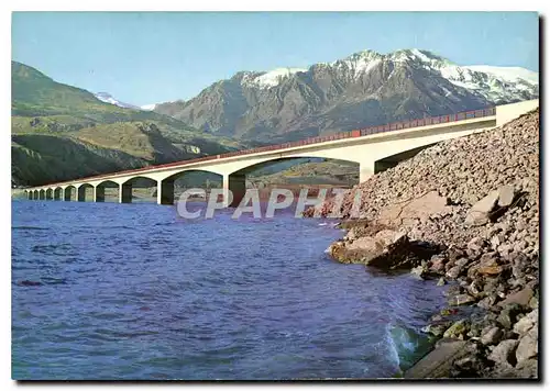 Moderne Karte Les Alpes Le Lac de Serre Pancon Le Pont de savines