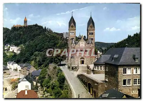 Moderne Karte Clervaux L'Eglise paroissiale et l'abbaye benedictine