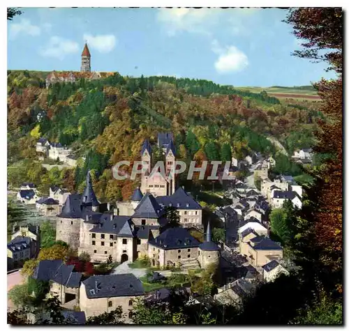 Cartes postales moderne Clervaux Panorama et abbaye