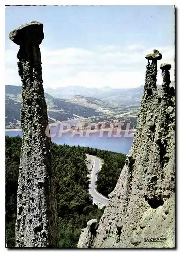 Moderne Karte Serre Poncon Htes Alpes Le Lac et les Demoiselles coiffees