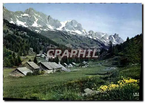 Moderne Karte Les Belles Alpes Francaises Village d'Alpage dans la Vallee de Nevache