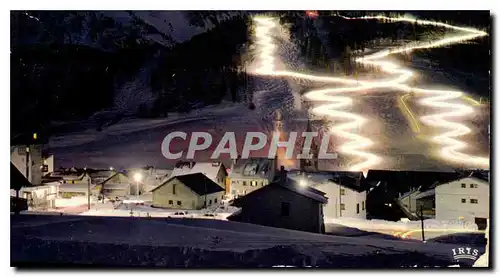 Moderne Karte Montgenevre Descente aux Flambeaux