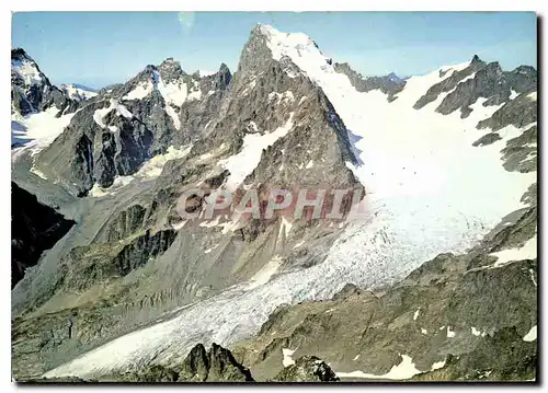 Moderne Karte Massif de l'Oisans Les Ecrins et le Glacier Blanc