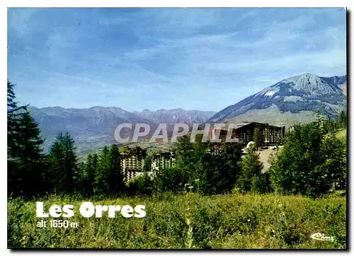 Moderne Karte Les Orres Htes Alpes Station Hiver et Ete Vue generale