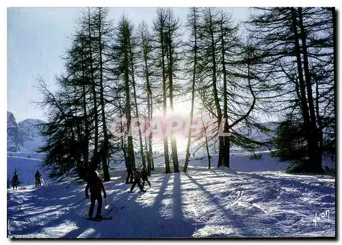 Moderne Karte Couleurs et Lumiere de France les Alpes Superdevouluy Hautes Alpes Les pistes Domaine du Soleil